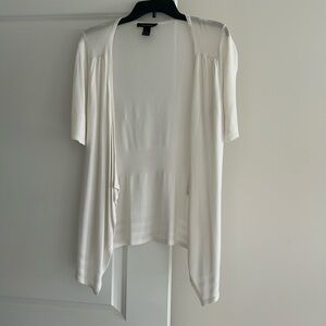 WHBM Short Sleeve White Cardigan. Size S